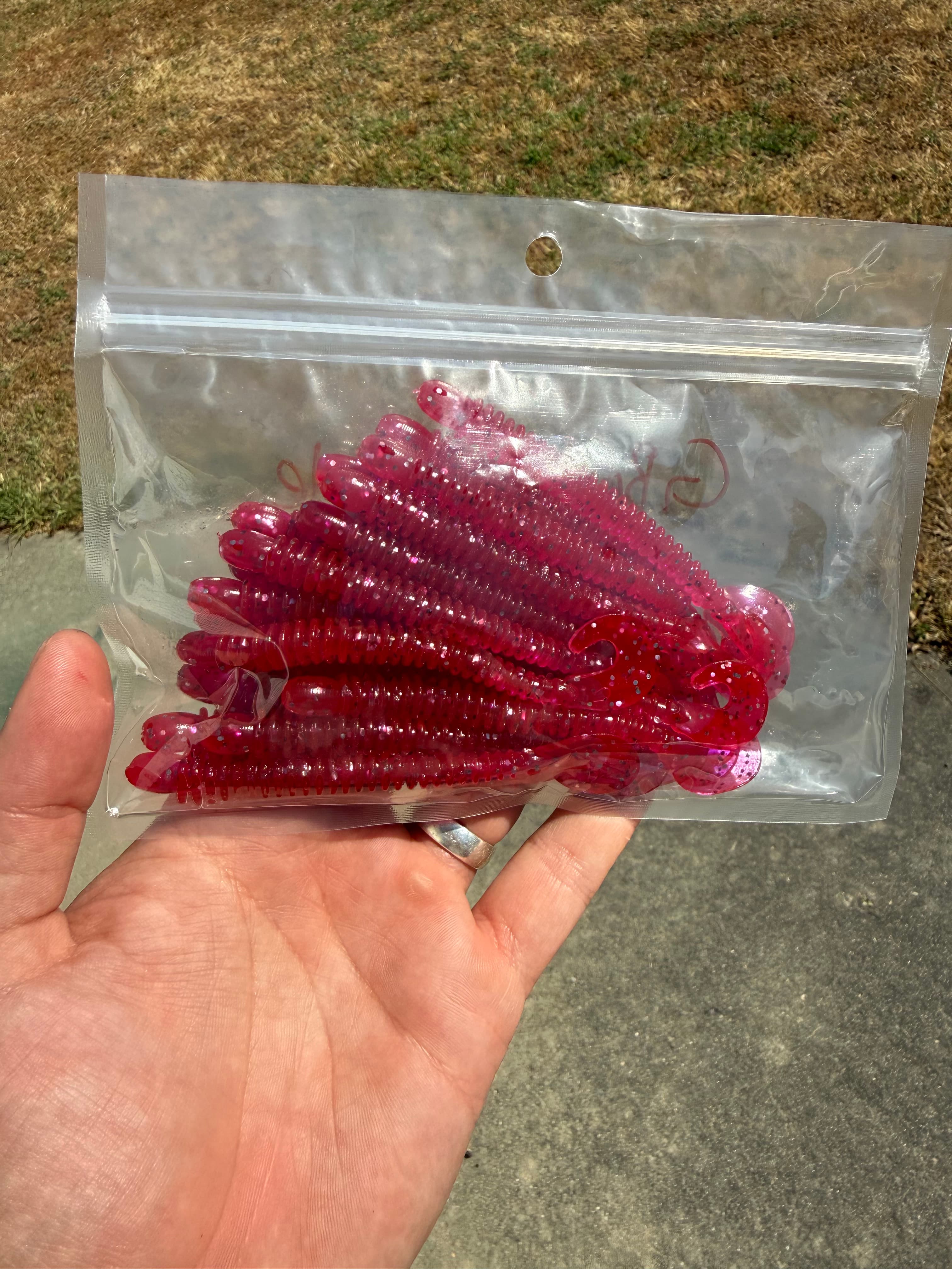 Red metal flake